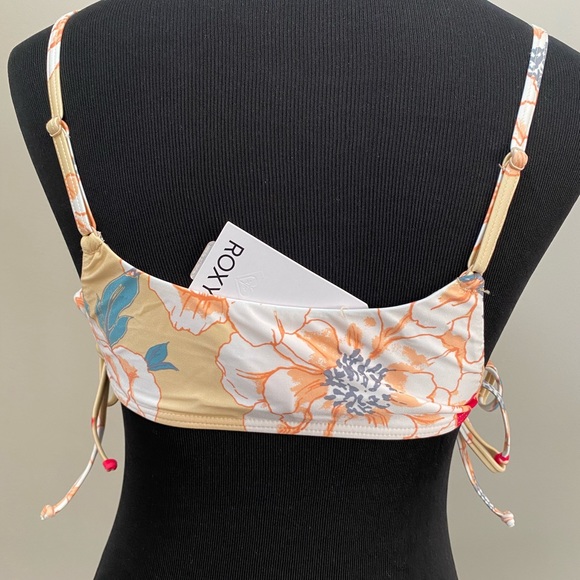 Roxy Yellow Floral Bikini Top Large - Picture 8 of 10